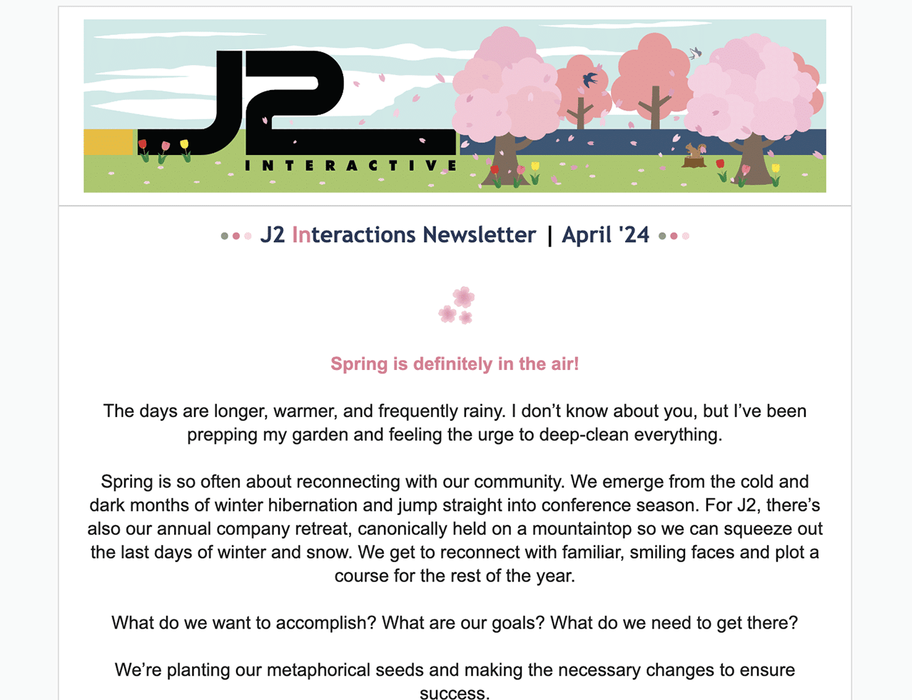 April 2024 J2 External Newsletter