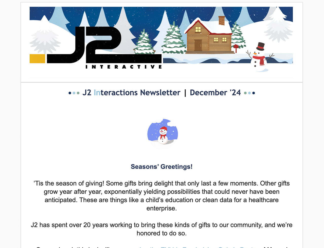 December 2024 Newsletter